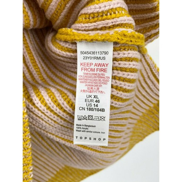 Topshop Mock Neck Sweater Oversized Rib Knit - Picture 7 of 7